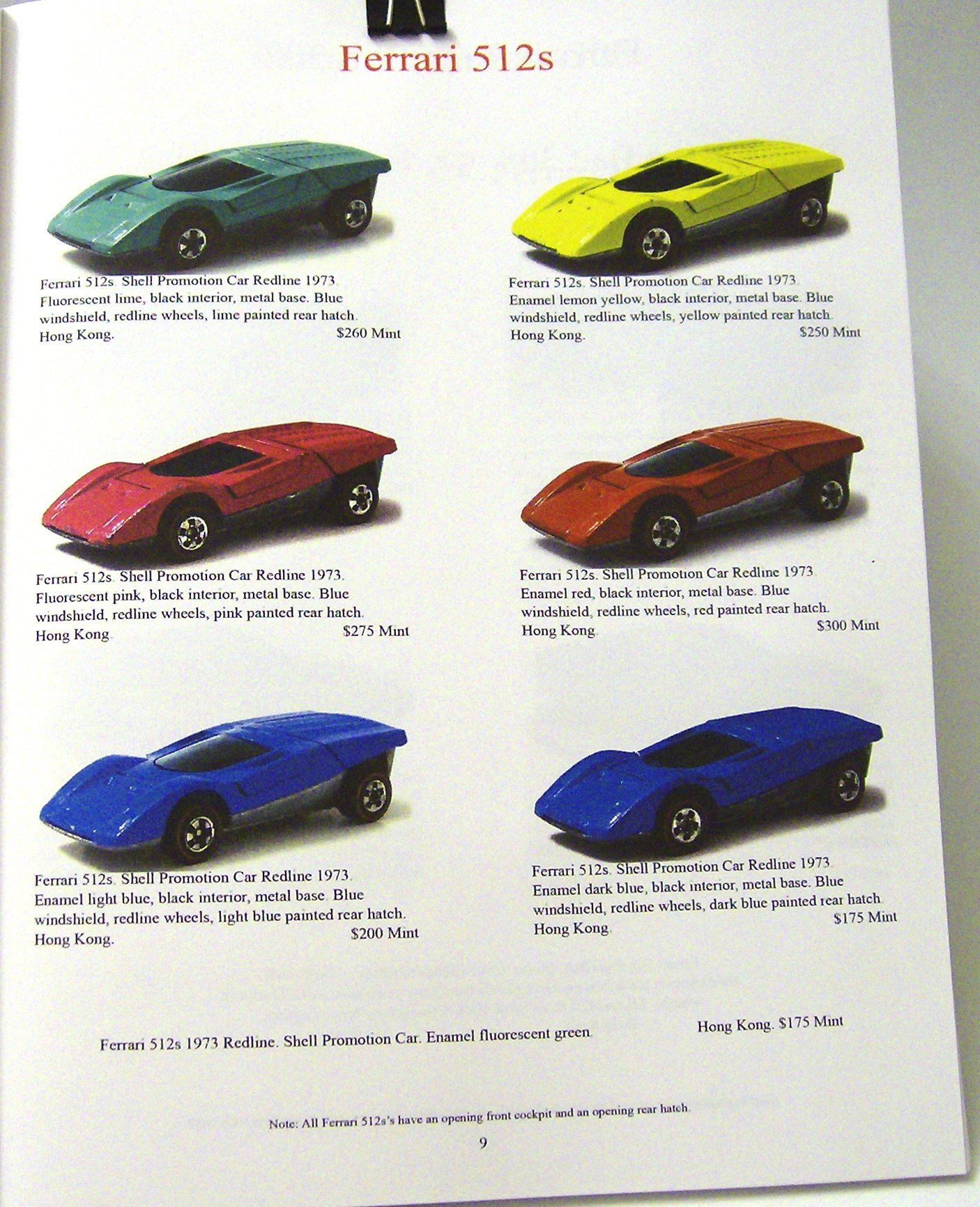 hot wheels ferrari price guide