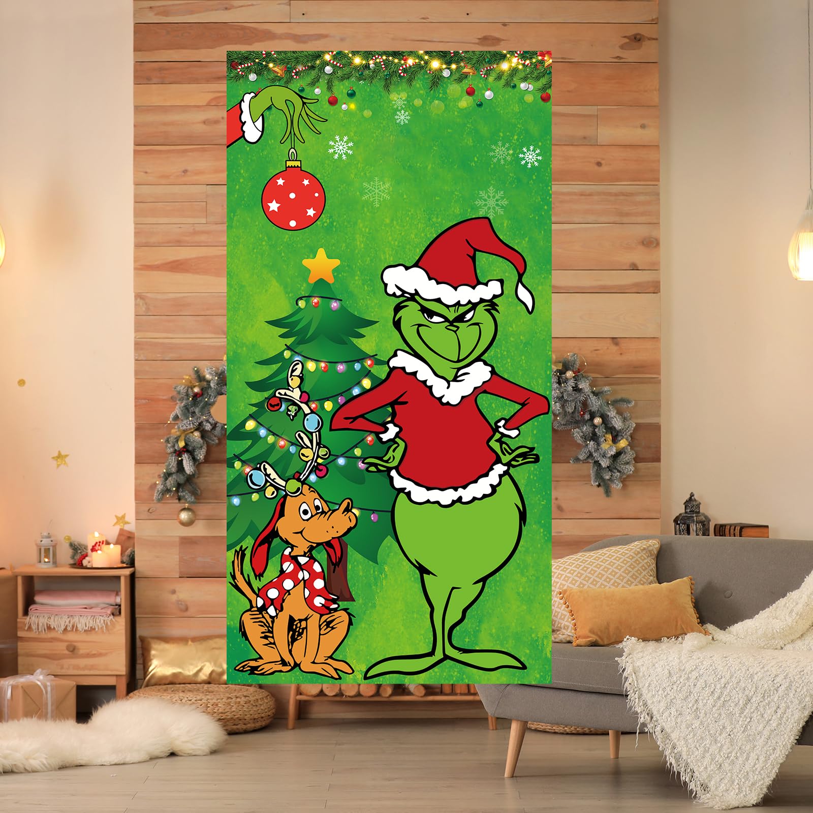 Christmas Decorations Christmas Decor Door Cover Xmas Porch Door Sign Welcome Banner for Indoor Outdoor Wall Home