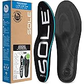 SOLE Active Thick Insoles - Custom Moldable Orthotic Support for Any Arch Type, Plantar Fasciitis Relief - Multiple Sizes