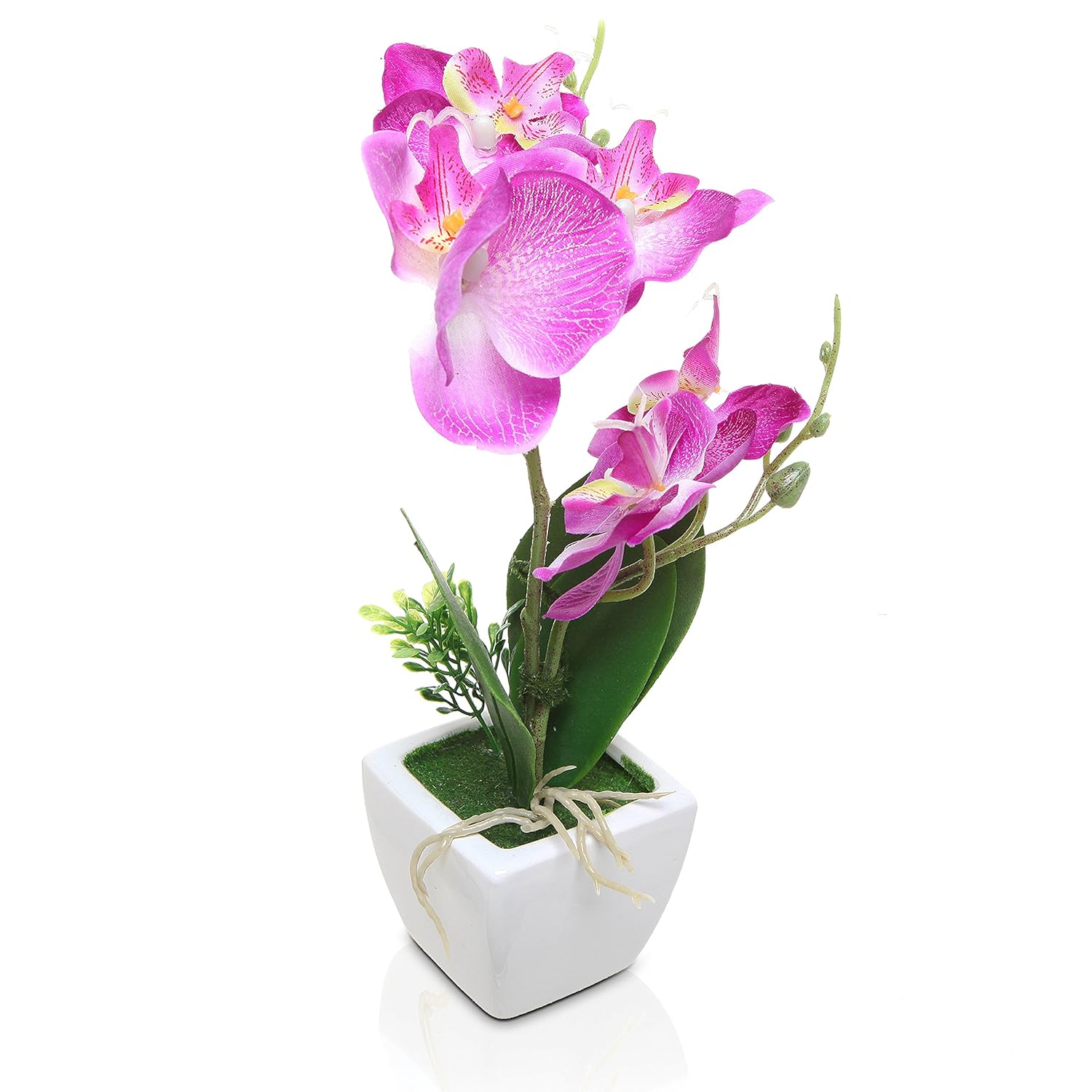 MyGift® Purple Silk Lady Slipper Orchids / Decorative Artificial Flower