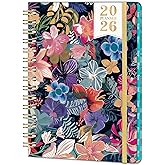 2026 Planner - 2026 Planner Weekly and Monthly, Jan.2026 - Dec.2026, 6.3" x 8.4", Planner 2026 Weekly Monthly Planner with Green Tabs, Twin-wire Binding, Back Pocket