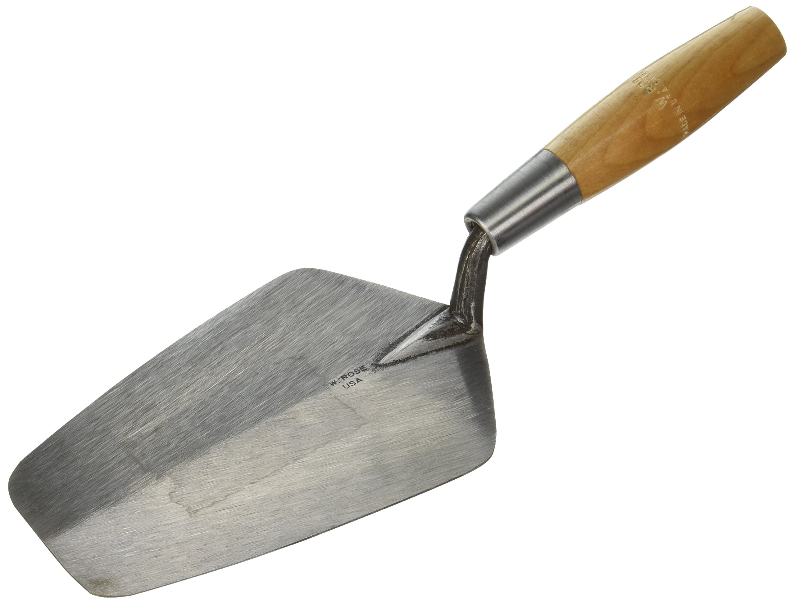 Kraft Tool RO6301 W. Rose Standard Shank Bucket Specialty Trowel with 6-Inch Wood Handle, 8-Inch