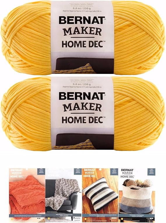 Bernat Maker Home Dec Corded Yarn Bundle 2 Skeins with 4