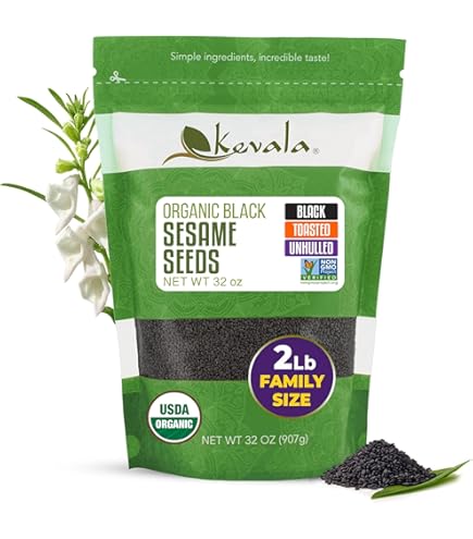 Amazon.com : Black Sesame Powder 黑芝麻粉 10.5 oz x 2 Bags