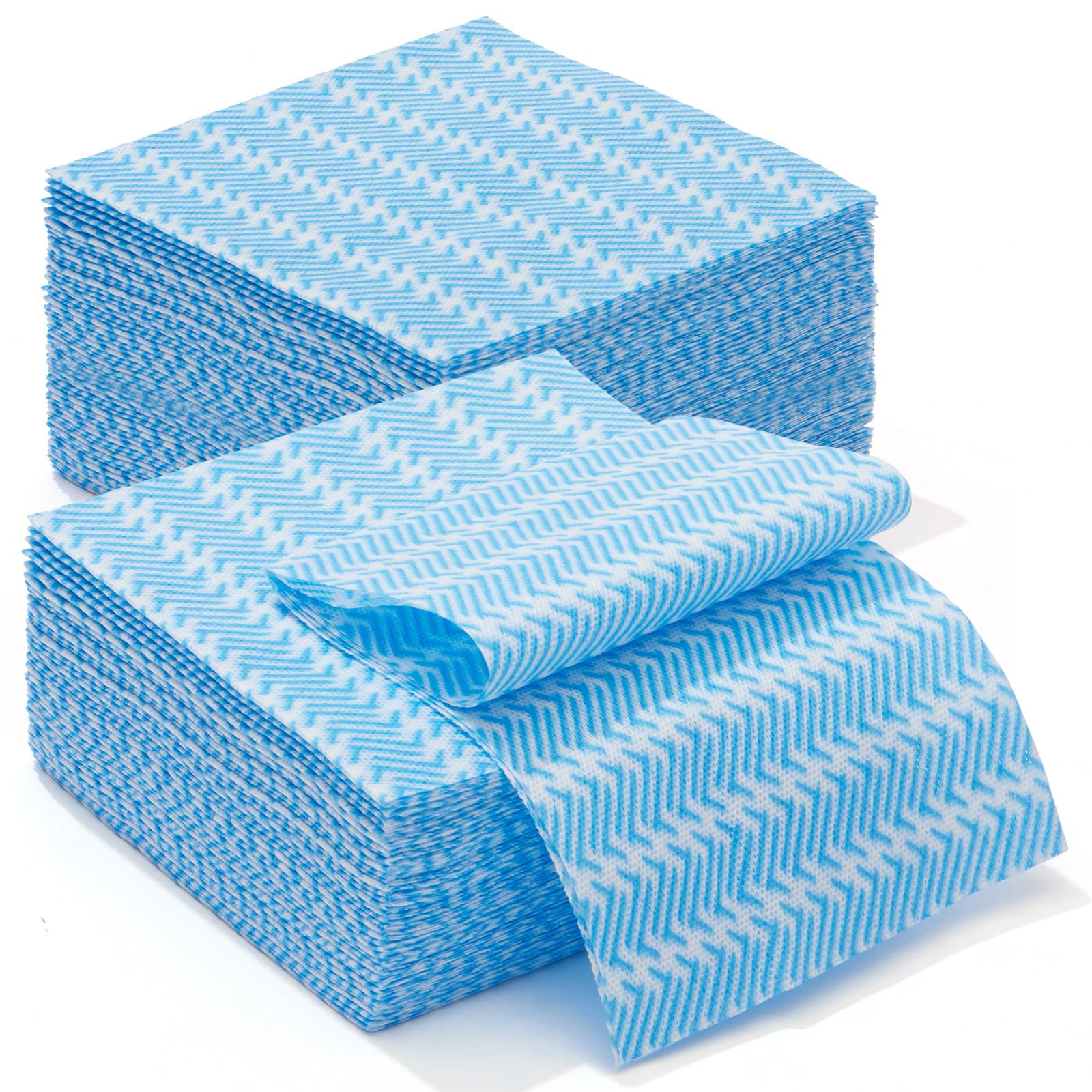 Peachicha J Cloths Reusable Dish Cloths Jay Cloth All Purpose Cleaning Cloths Disposable Kitchen Towels,Blue Pack of 100 Pcs