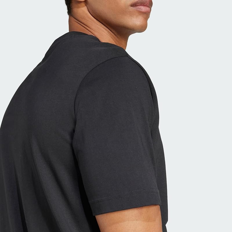 Uomo Essentials Big Logo Single Jersey Shirt, Black/White, M — foto 8 di 8