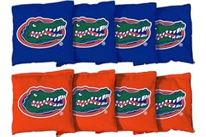 Victory Tailgate NCAA Collegiate Regulation Cornhole Game Bag Set (8 Bags Included, Corn-Filled) - Florida Gators