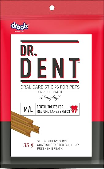 Drools Dr. Dent Oral Care Sticks (for Medium Breed Dog/Large Breed Dog), 35g