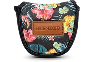 BAIRBRE Golf Club Covers Black Putter Cover Driver Covers Fairway Wood Headcover Hybrid Covers 3 Wood Headcovers Leather Mallte Putter Cover Golf Headcover for All Brand