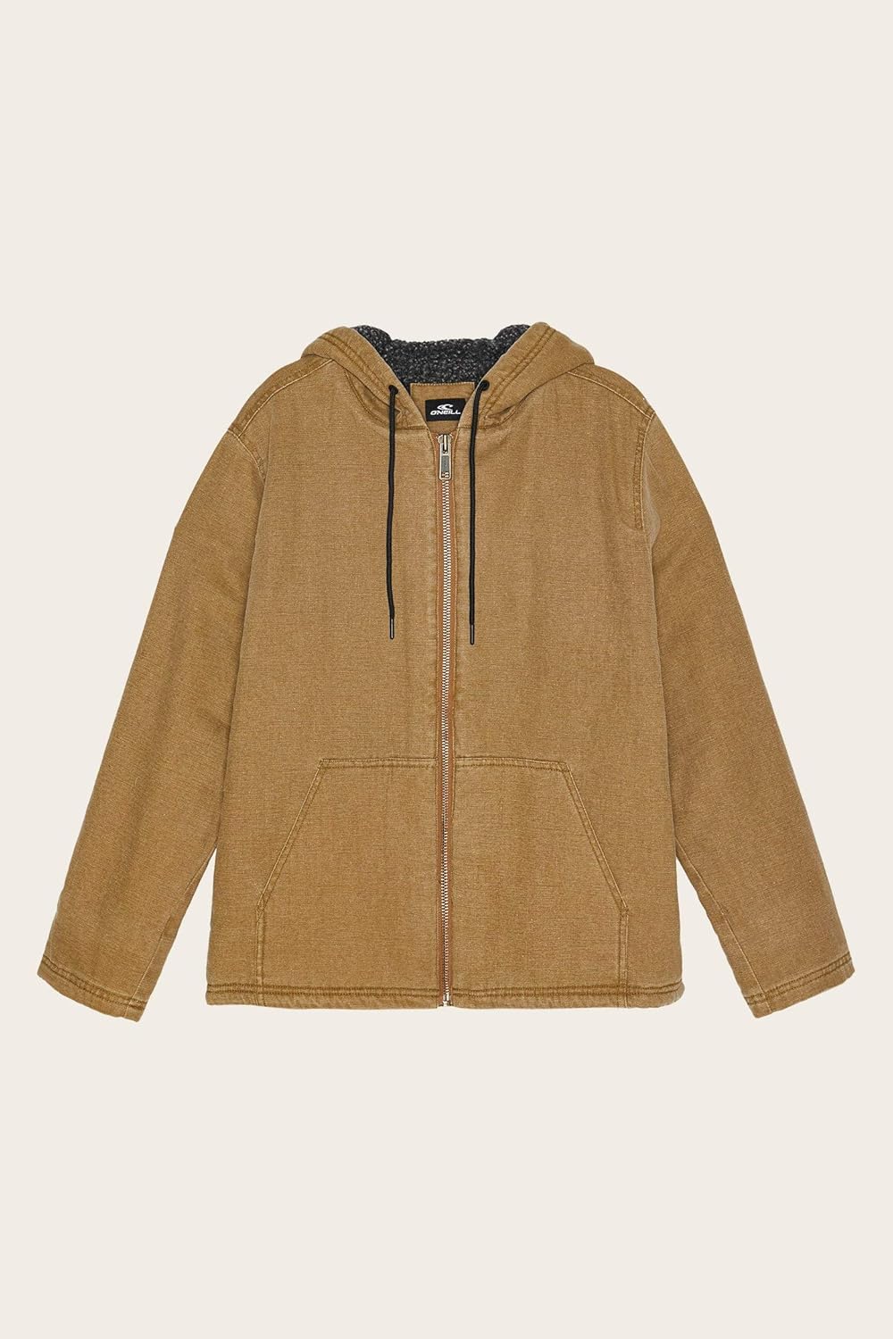 O'NEILL Men's Hooded Zip Up Canvas Jacket (Tobacco/Chapman, XL): Clothing