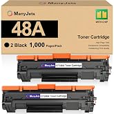 ManyJets CF248A Compatible Toner Cartridge 2-Pack Replacement for HP 48A | CF248A Compatible for HP M15w M29w M28w M15a M31w M16a M16w M28a M29a M30w Printer (Black,2-Pack)