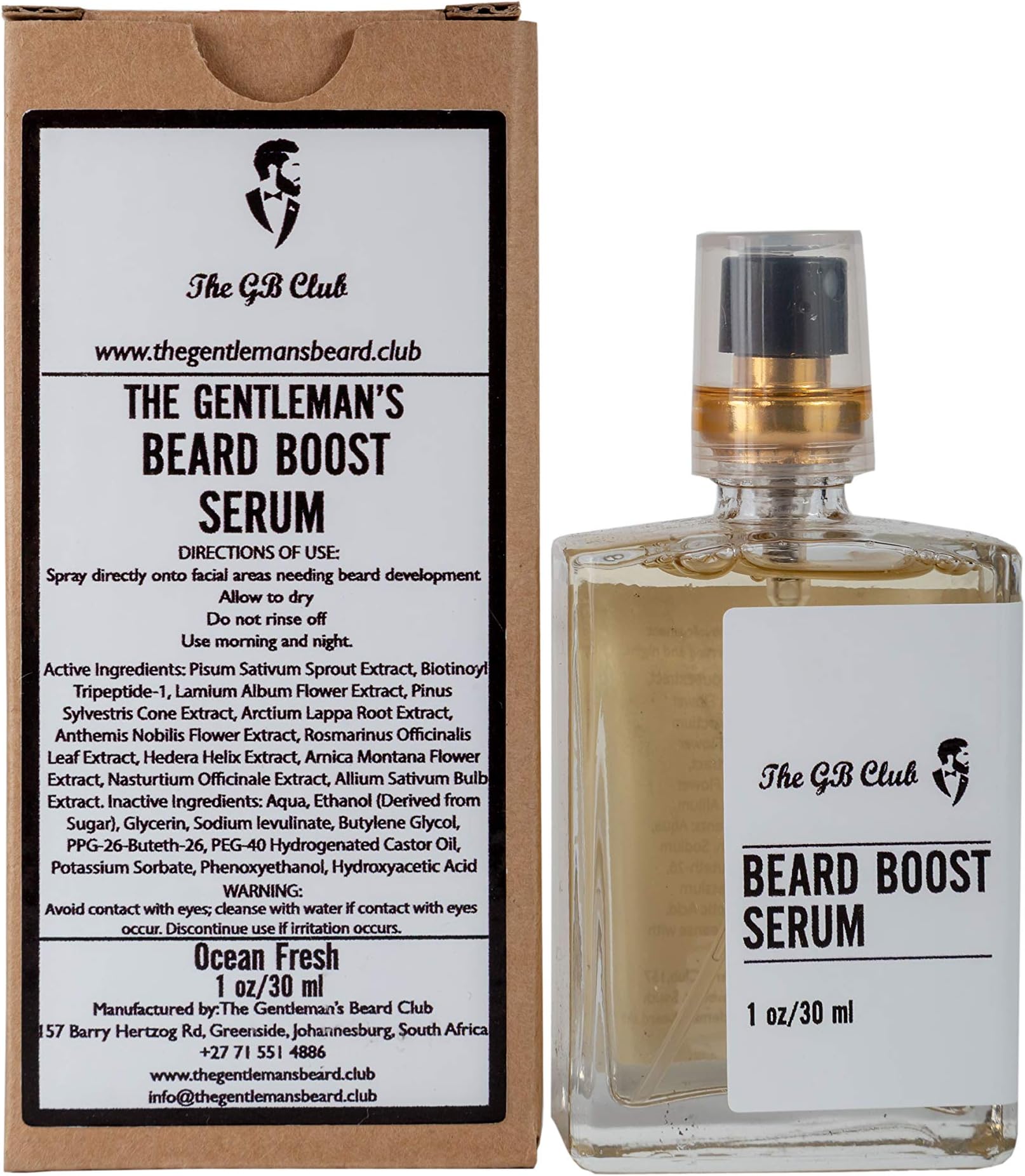 The GB Club Beard Growth Oil, Beard Growing Oil That Significantly Enhances Beard Growth, Volume and Density, Reduces Beard Patches (1 Ounce)
