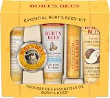 Burt's Bees Essential Gift Set 5 Travel Size Lip Balm Hand Salve Lotion Cream