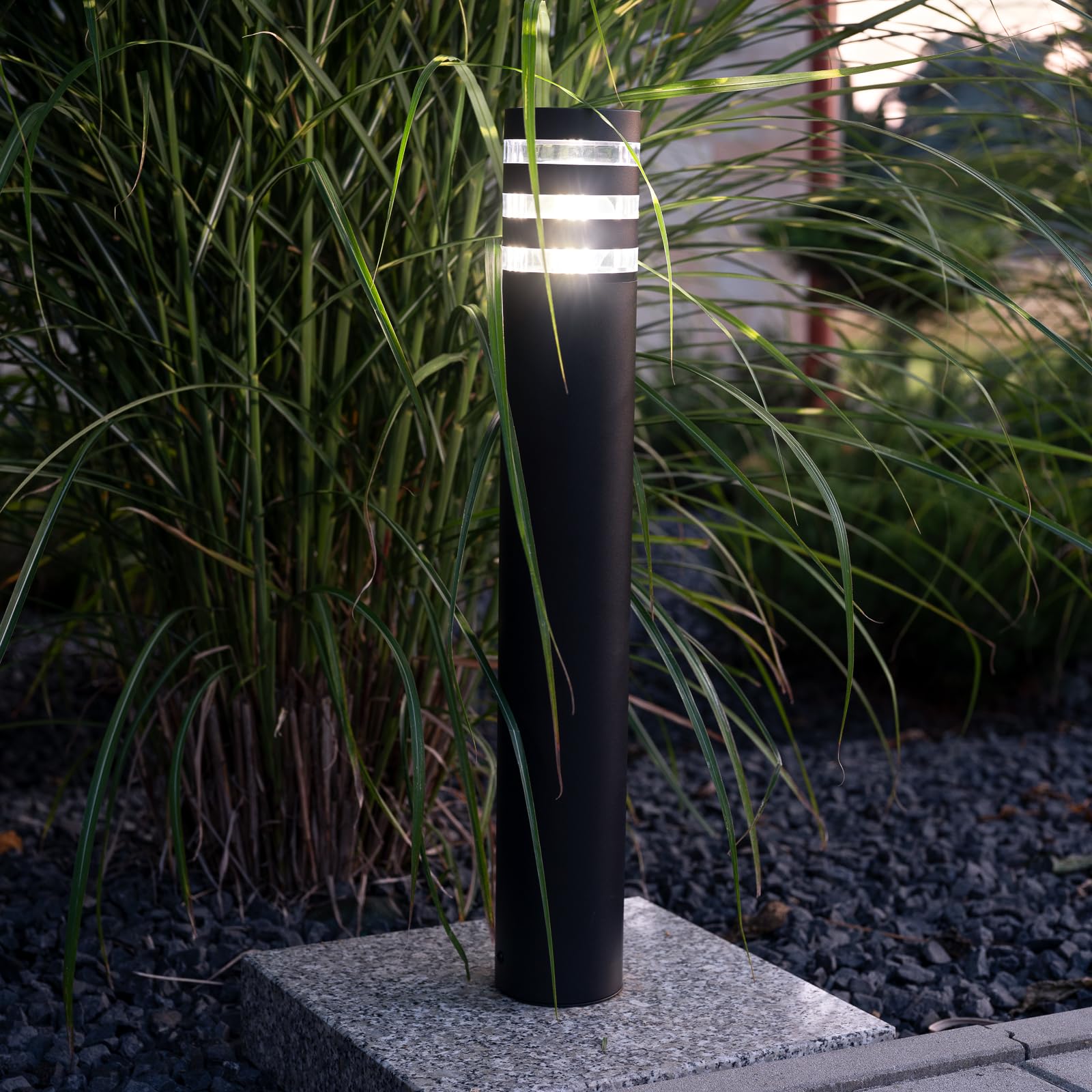 Lumiled Wegeleuchte Außen 60cm E27 IP54 Schwarz Pollerleuchte Außenleuchte 9