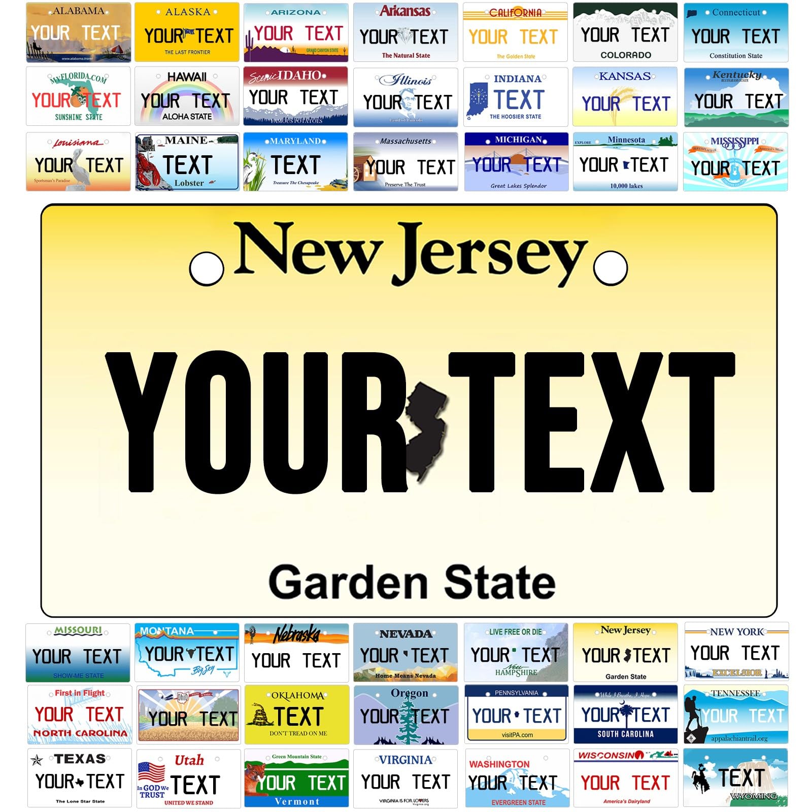 Custom Motorcycle License Plate - Select from All