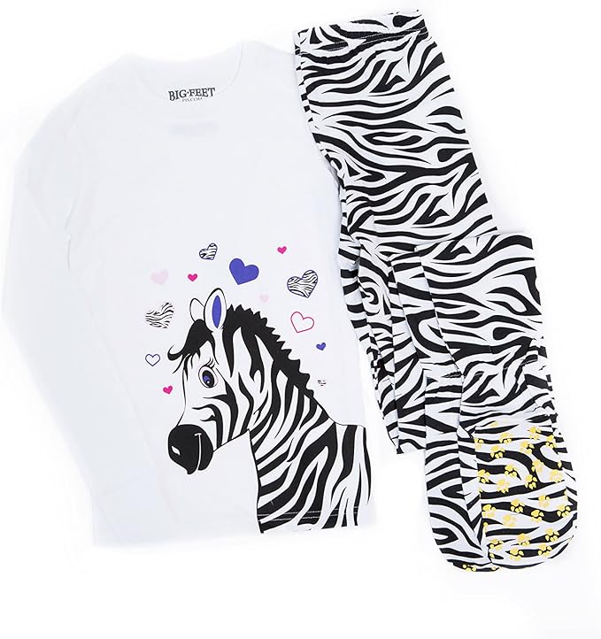 2 piece pajamas with feet