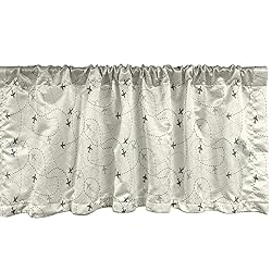 Ambesonne Airplane Print Window Valance, Minimalist