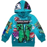 Minecraft Boys' Fleece Hooded Sweatshirt Little Kid to Big Kid