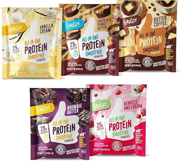 FLAVCITY GRASS FED WHEY PROTEIN POWDER – VARIETY...