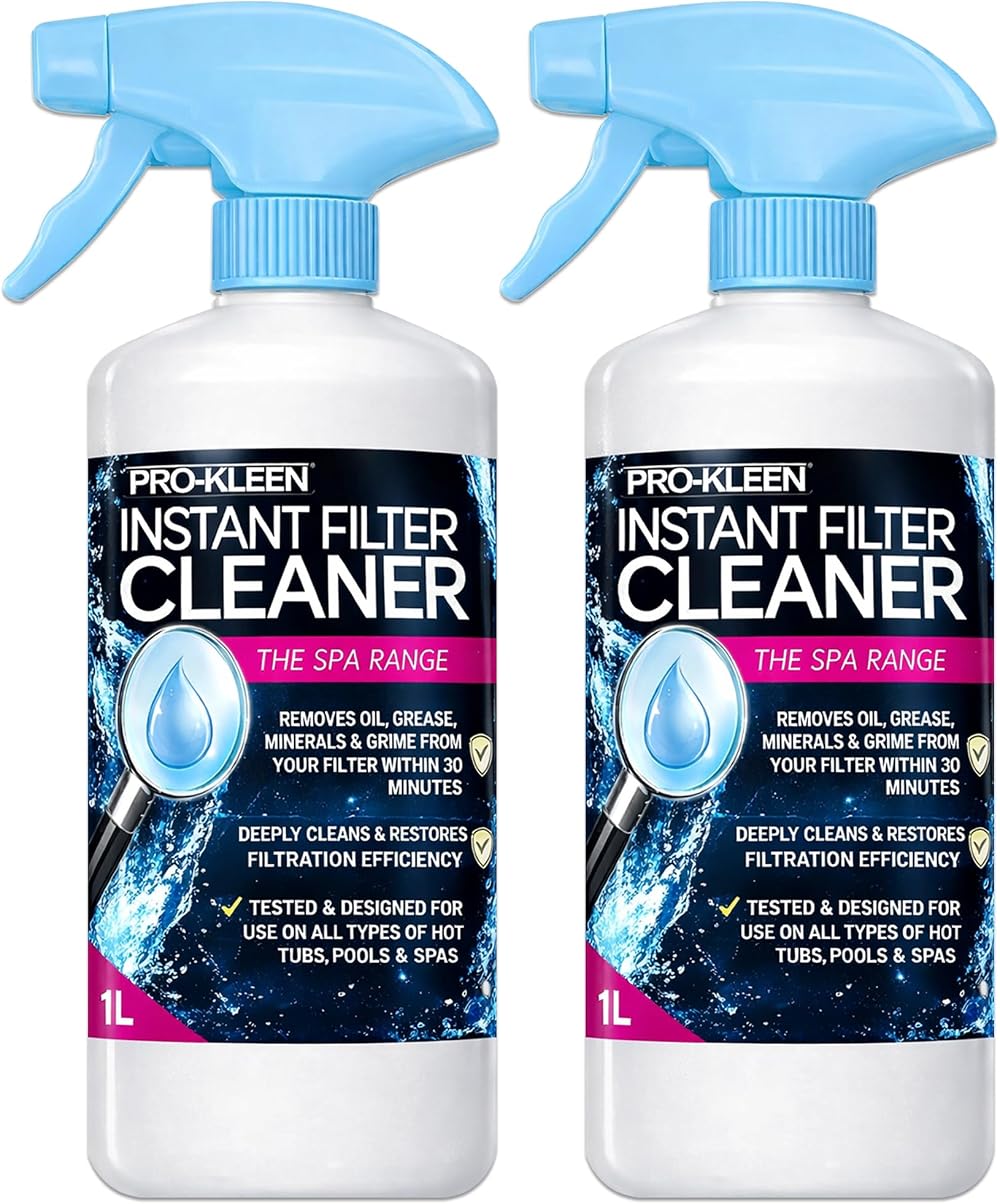 Pro-Kleen Instant Hot Tub & Spa Filter Cleaner Spray 2 x 1L
