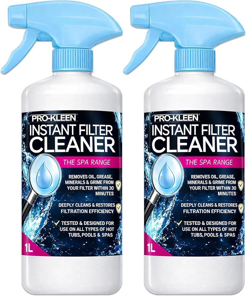 Pro-Kleen Instant Hot Tub & Spa Filter Cleaner Spray 2 x 1L