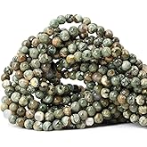 CHEAVIAN 60PCS 6mm Natural Aust Rhyolite Stone Gemstone Round Loose Beads for Jewelry Making 1 Strand 15"