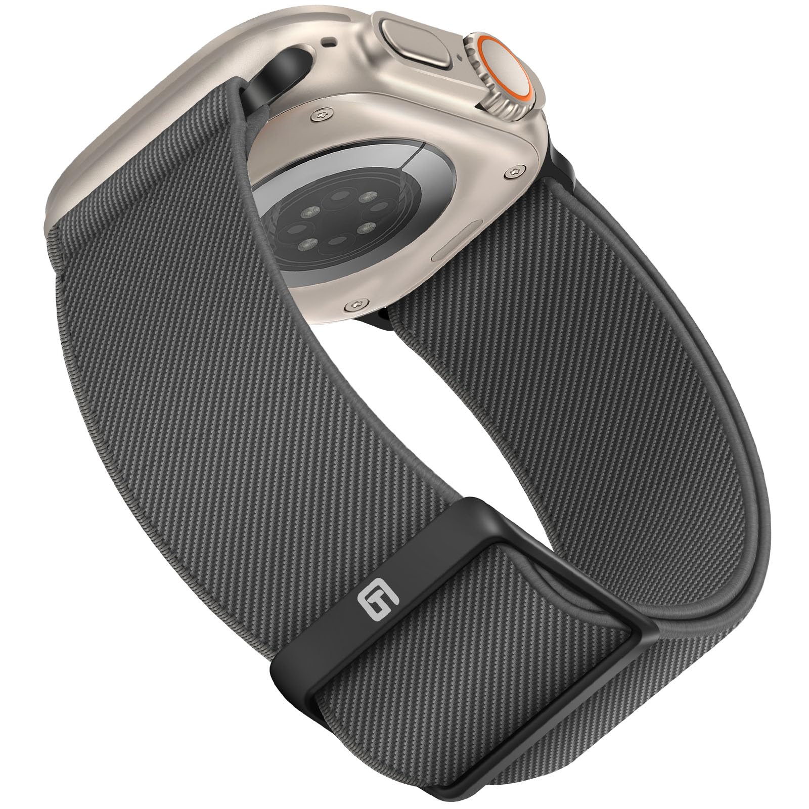 Suphart Compatible with Apple Watch Strap 49mm 45mm 44mm 42mm for Men Women Stretchy Solo Loop Strap Nylon Sport Strap Designed for Apple Watch Ultra 2 Ultra SE Series 9 8 7 6 5 4 3 2 1, Grey