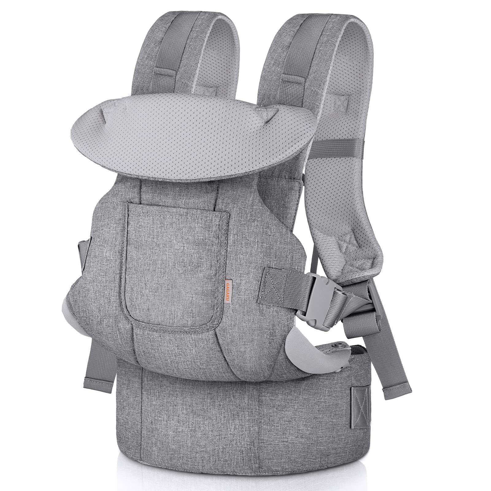 GAGAKU Baby Carrier for Babies Toddlers 4-36 Months, Easy to Carry Face on Front and Back for Children - Grey