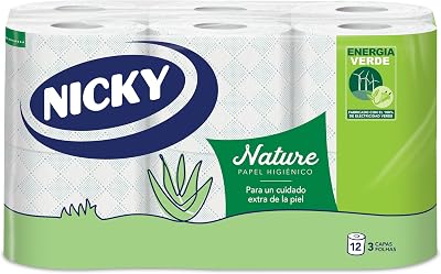 Nature, 12 Rollos de Papel Higiénico, 3 Capas