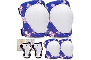 Unicorn Hunter Kids/Youth Knee Pads, Protective Gear Set for Kids 3-5, 5-8, 8-14 Elbow Pads Wrist Guard 3 in 1, Toddler Girls Boys Knee Pads for Skating Cycling Bike Rollerblading Scooter