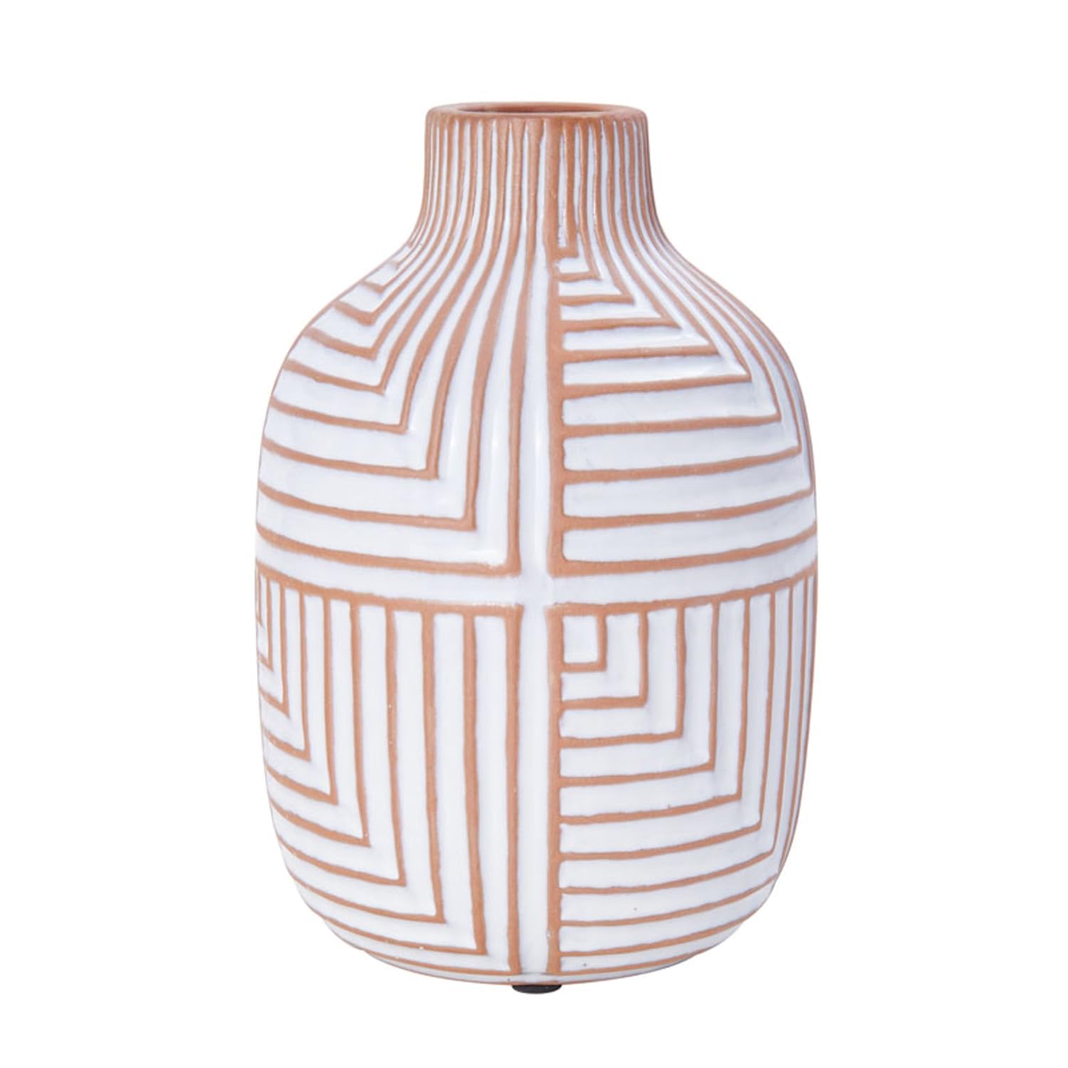 Elements White Aztec Shoulder Vase 5xx6 Inch Amazon In Home