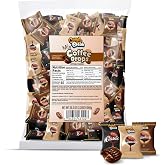 Candy Break Coffee Drops, Center-Filled Hard Candy | Espresso, Macchiato &amp; Cappuccino Flavors | Individually Wrapped Caffeinated Candy | 2.2 lb Bulk Bag, Pack of 1