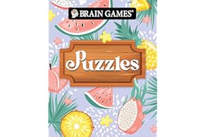 Brain Games - Take-Along - Puzzles | Summer-Themed Fruit Design | Portable Variety Puzzle Book