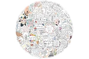 100Pcs Bible Verse Stickers, Inspirational Scripture Quote Decals, Waterproof Vinyl Christian Stickers for Water Bottles, Lap