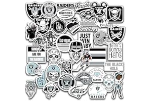 SLEEP EASILY 45 PCS Las Vegas Stickers Decal for Raiders Sticker Football Stickers for Water Bottle, Laptop, Bicycle, Computer, Motorcycle, Travel Case, Car Decal Decoration Sticker 2-2.5 inches