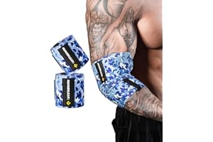 MANUEKLEAR Bench Press Elbow Sleeve Weightlifting for Men and Women, 40" Nylon Elbow Wraps for Weightlifting and Powerlifting
