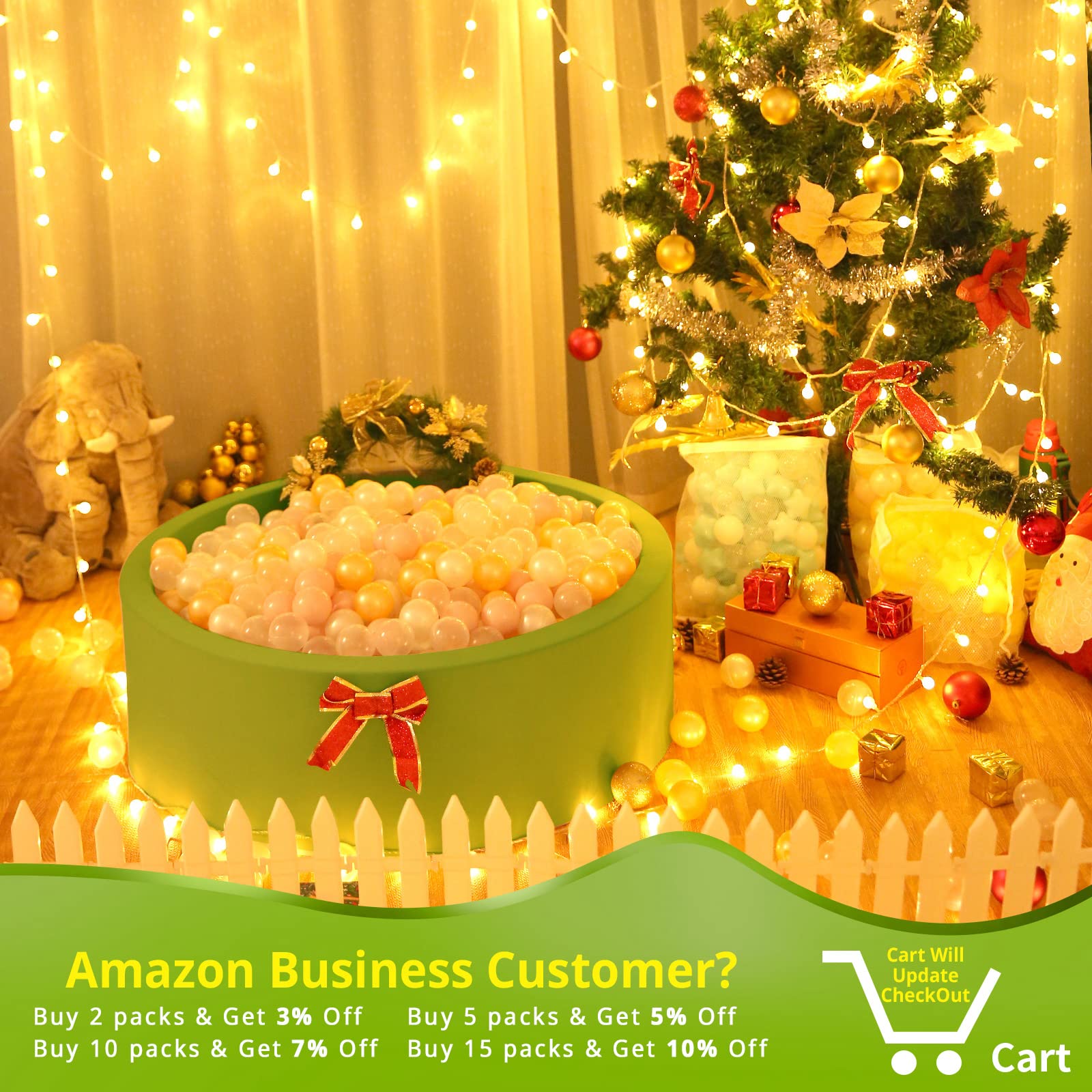 TRENDPLAY Plastic Balls for Ball Pits 2.2 Inch, Pack of 50 100 200 500 Hollow Balls, Perfect for Toddler Baby Pools,Party,Festival Decoration