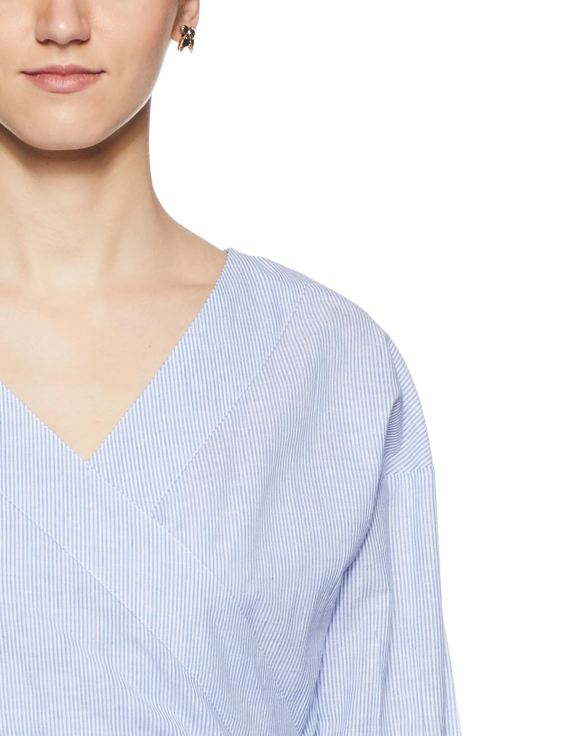 symbol amazon brand women's striped regular fit top