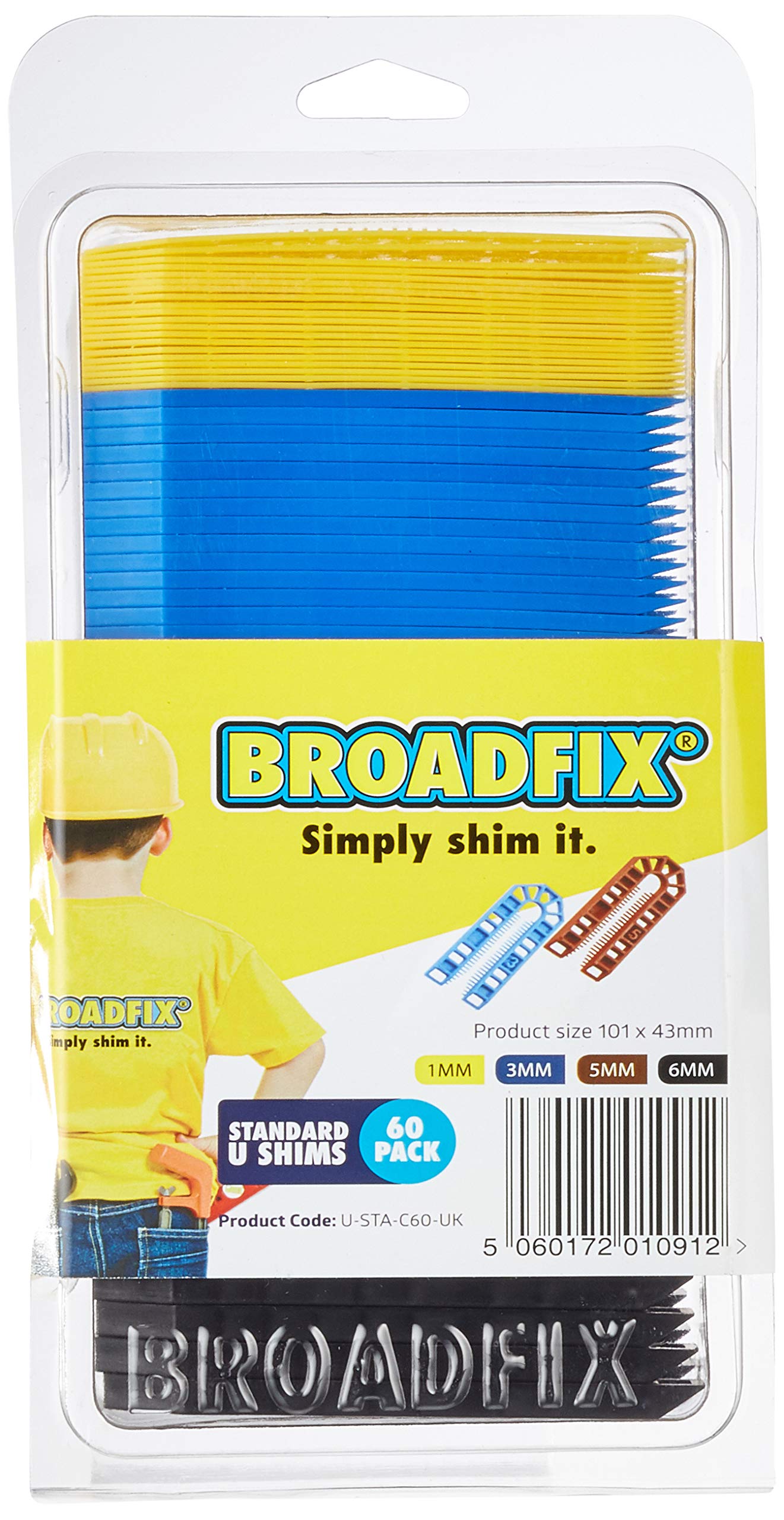 Broadfix BFXUSTAC60 Shims,Yellow,Black,Blue