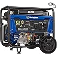 Westinghouse 9500 Peak Watt Home Backup Portable Generator, Remote Electric Start with Auto Choke, Transfer Switch Ready 30A Outlet, Gas Powered,Black/Blue