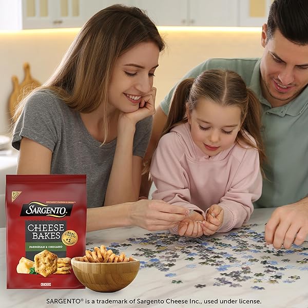 SARGENTO® CHEESE BAKES PARMESAN AND OREGANO CRACKERS, CHEESE CRACKERS, LUNCH SNACKS, 4.5 OZ
