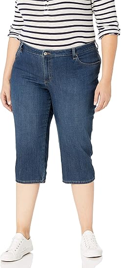 plus size denim capri