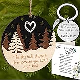 4" Memorial Christmas Ornament 2025, Sympathy Gifts for Loss of Loved One, Angel Wings Keychain, Condolence Card, Bereavement Gift Idea Mom, Dad, Nana, Papa, Decorative Hanging Ornaments HH824