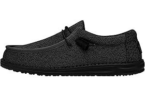 HEYDUDE Men’s Wally Stretch Sox Slip-On Loafer, Lightweight, Breathable, with Flex & Fold Outsole