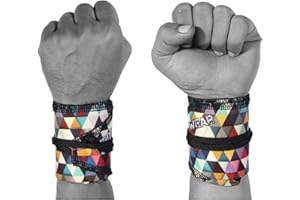 WOD Wear Wrist Wraps for Powerlifting, Strength Training, Bodybuilding, Cross Training, Olympic Weightlifting, Yoga Support - One Size Fits All