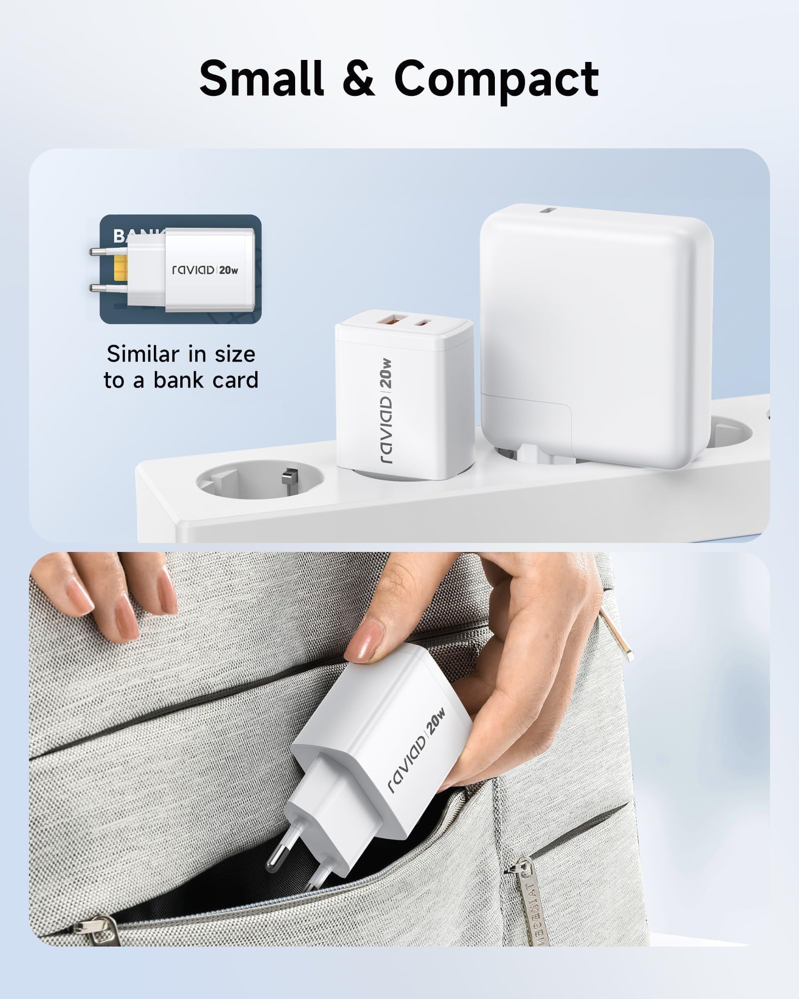 RAVIAD iPhone Ladekabel und Schnellladegerät [MFi-Zertifiziert] 20W iPhone Ladegerät, 2M USB C auf Lightning Kabel mit Netzteil Power Adapter Ladestecker für iPhone 14 Pro Max 13 Plus 12 11 SE X iPad 6