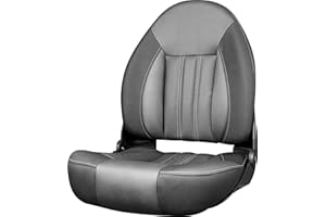 Tempress ProBax Orthopedic Folding High Back Boat Seat (Black/Charcoal/Carbon)
