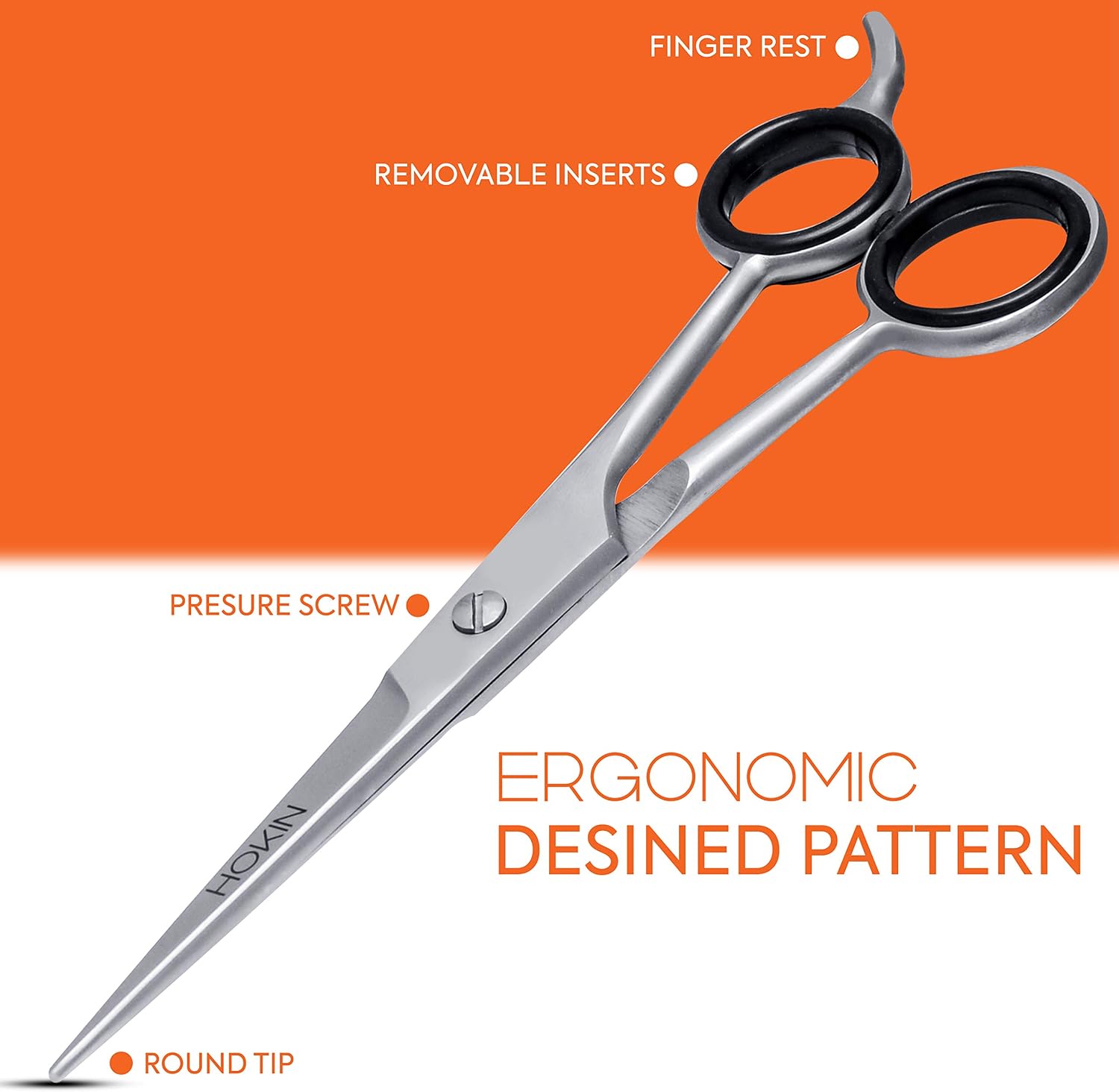 HOKIN Hair Cutting Scissor for Professional Hairdresser Scissors Stainless Steel Material 6.5 Inch Hairdressing Scissors for Home Use (Polish) - Image 5