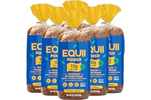 EQUII Power Protein Bread - Classic Wheat - Vegan Wheat Bread - 10g Protein per Slice - Low Sugar - Low Carbs - 9 Essential Amino Acids - Helps Build Muscle - 6 Loaves - 27.7oz (784g)