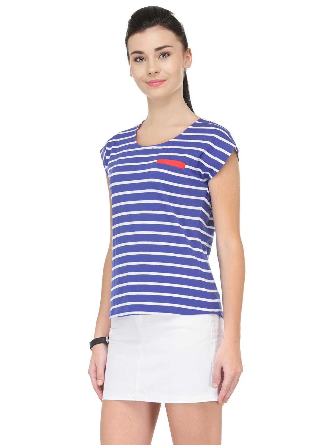 unshackled women's striped t-shirt